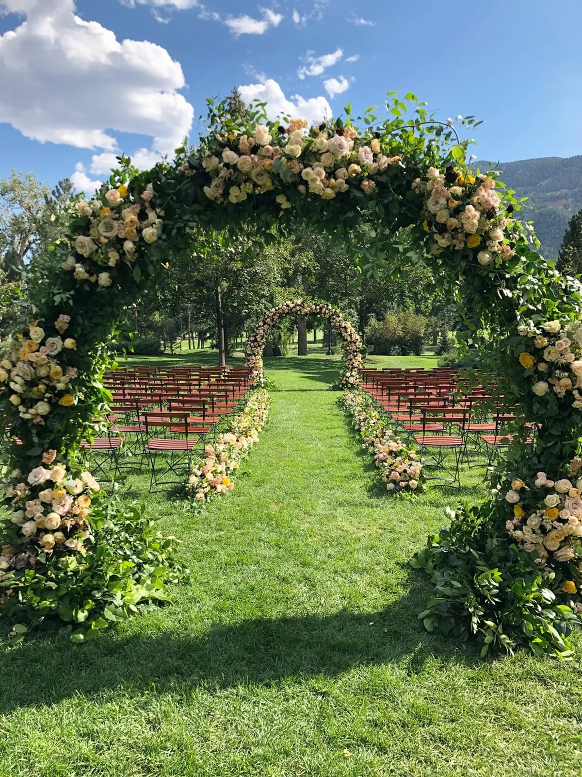 Double arch for ceremony. Why not?