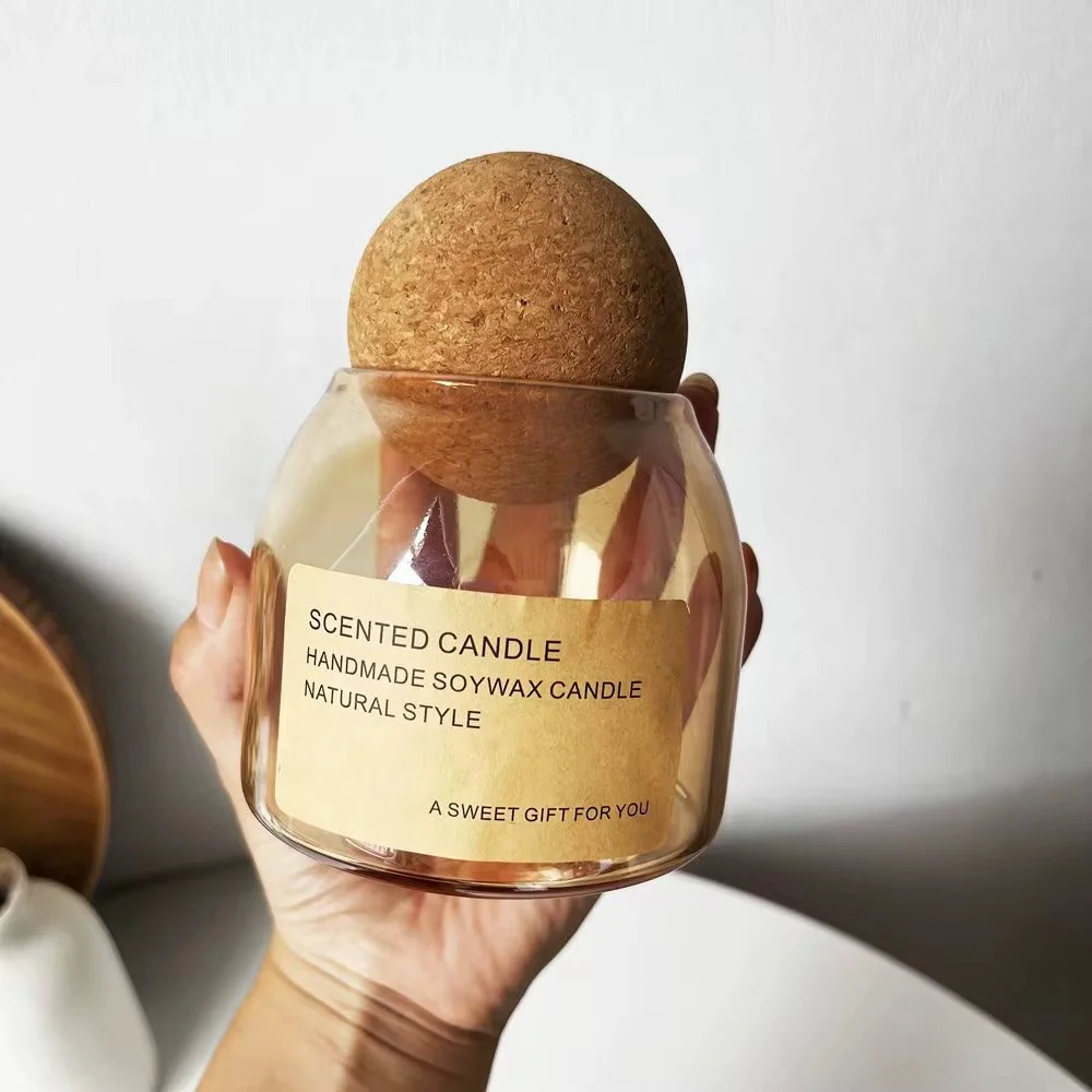 Aesthetic Candle Jar | Cork Lids Unbranded - Coffee Shop Scent