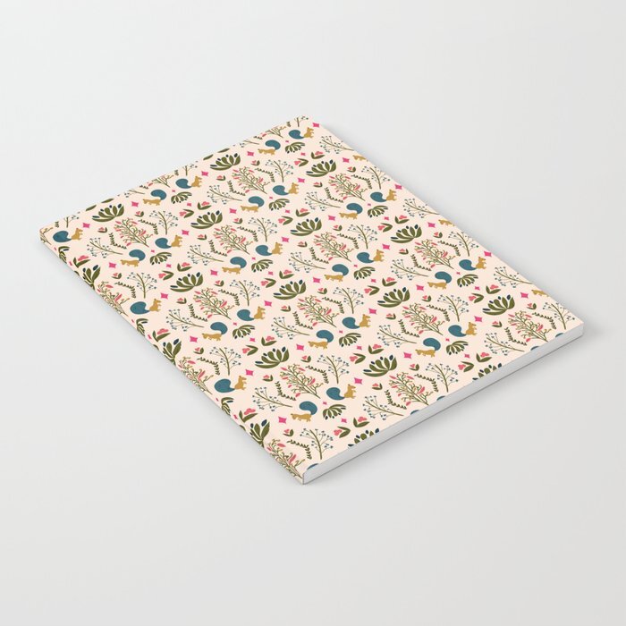 Squirrel Damask Notebook by Brenda Bird Designs