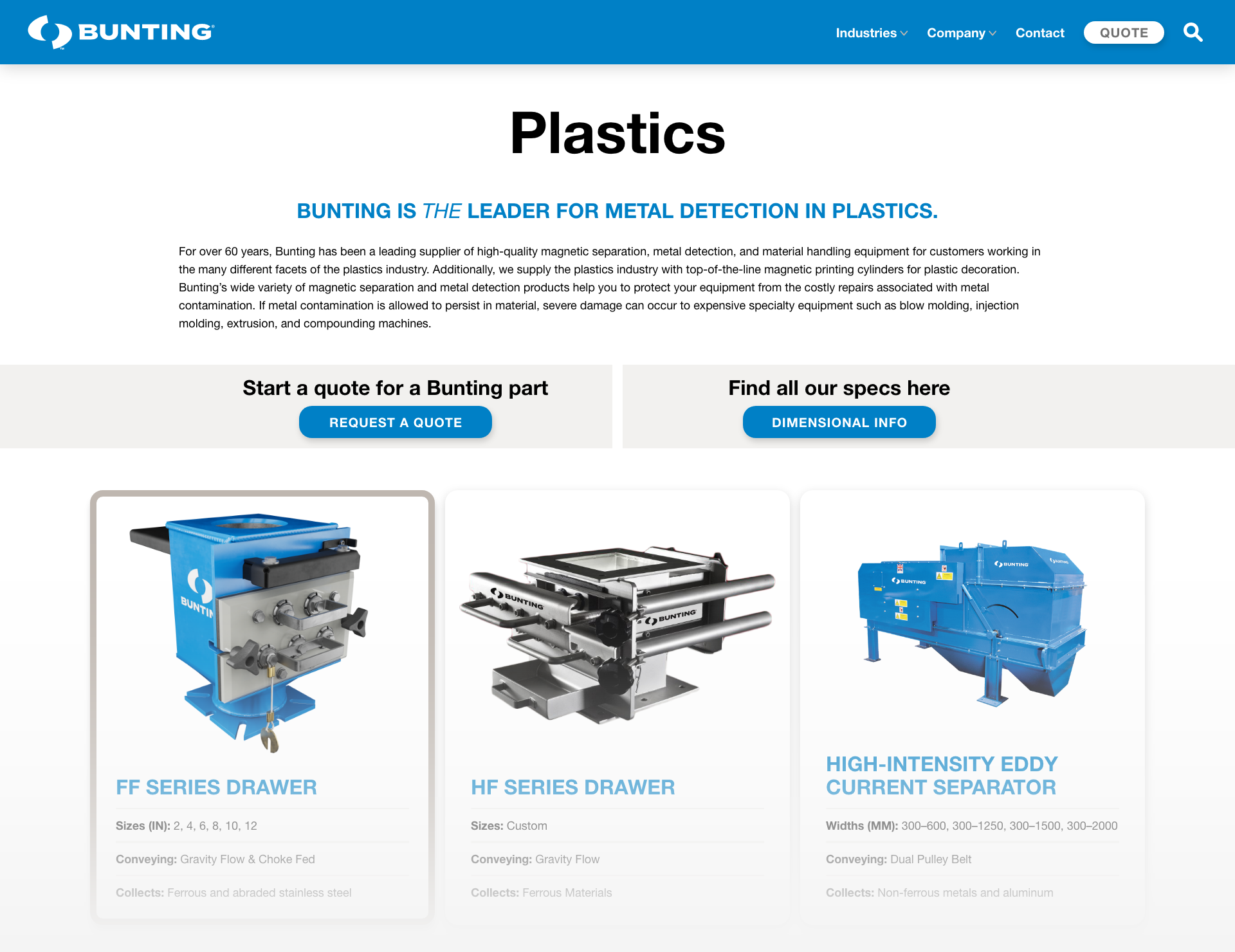 Plastics industry page