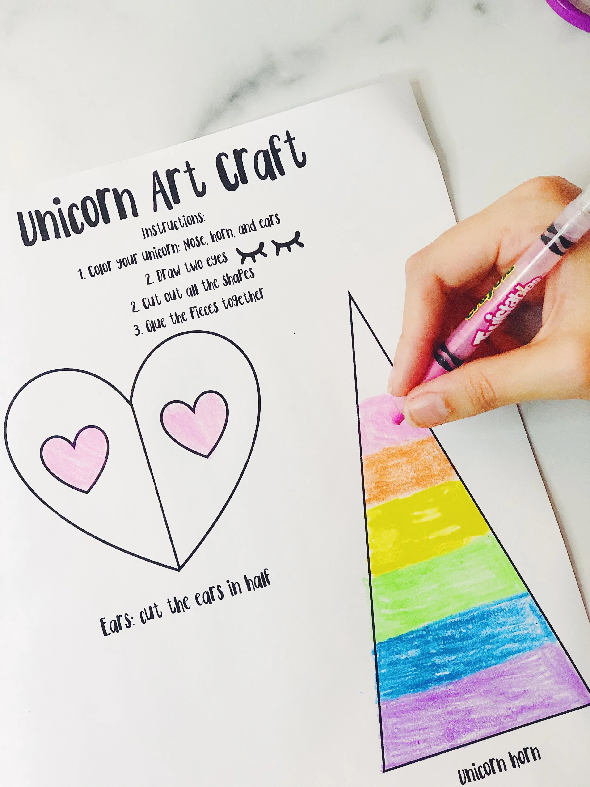 free unicorn printable little ot ideas