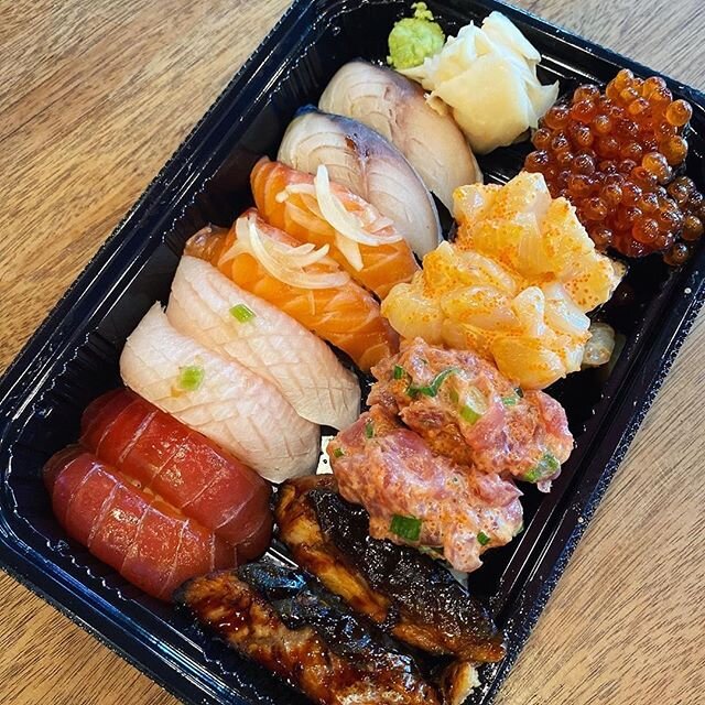 Repost: @shokudojapanese We&rsquo;ve added Nigiri Sushi sets to our limited menu now! You can get a fresh sushi plates starting at $15. Give us a call right away! Nigiri plates are limited. .
.
.
.
.
#onokinegrindz #supportlocal #localkinegrindz #9th