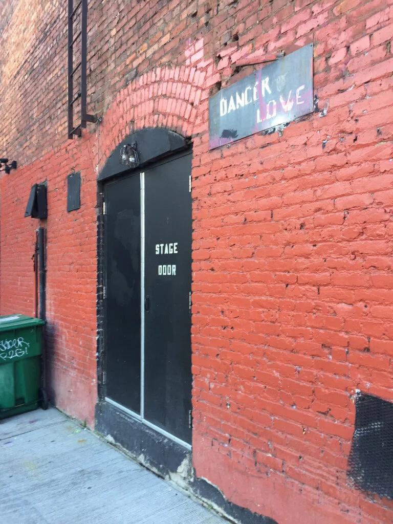 Stage door to STG’s Moore Theatre.  (C) 2019 Ana Rusness-Petersen