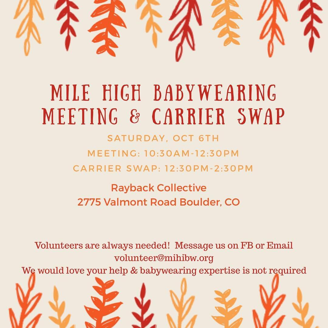 A Meeting &amp; Carrier Swap!! #hellomihibw #carrierswap #babywearing #babywearingmeeting