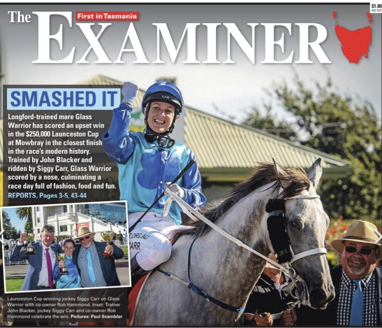 Glass Warrior Wins the Launceston Cup!