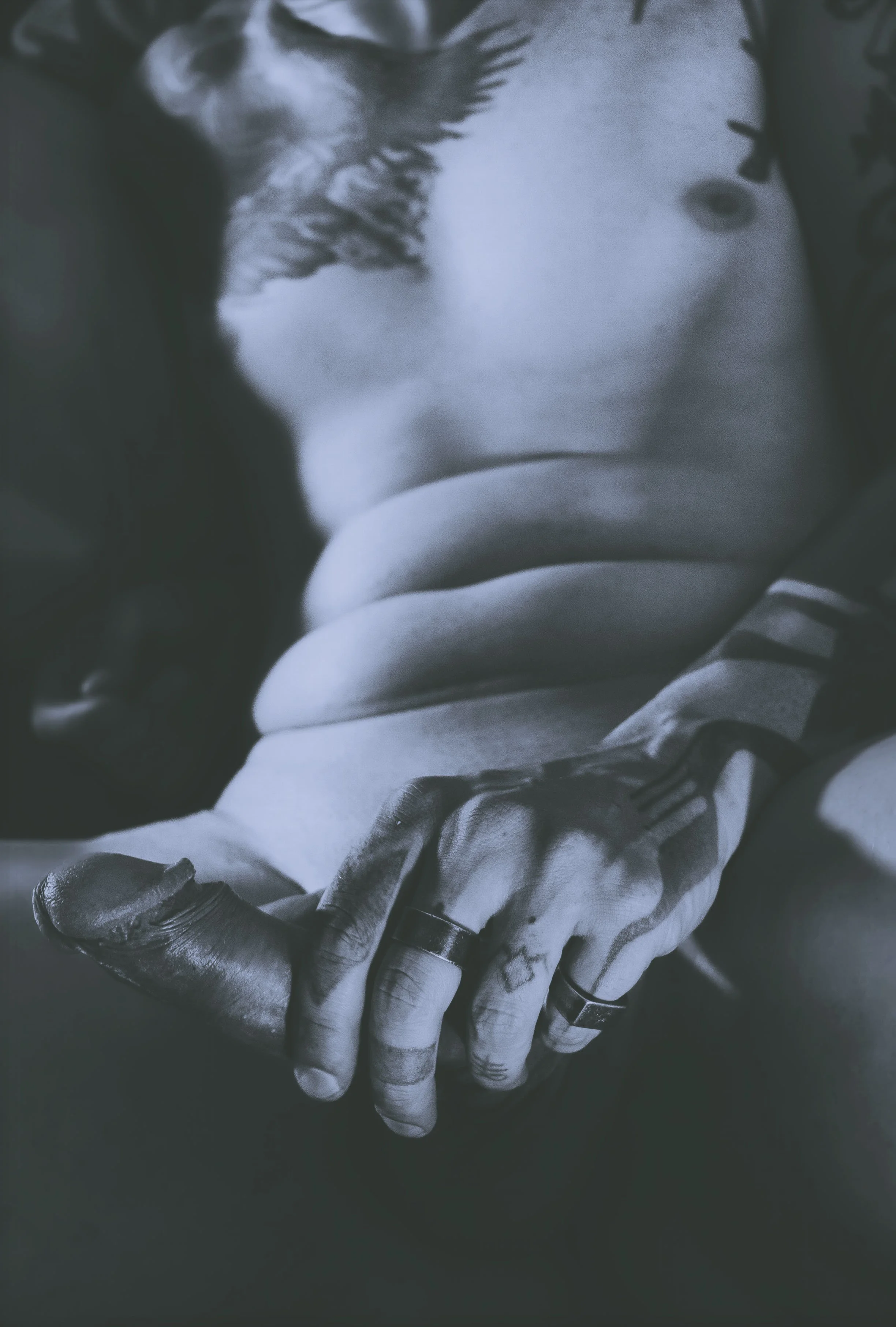 Lovers Session- Nudes in Blue Print