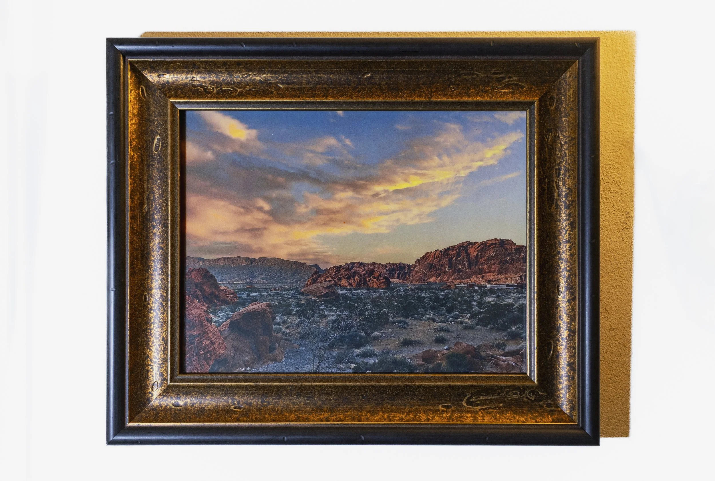 Valley of Fire Flaming Sunset Framed Print