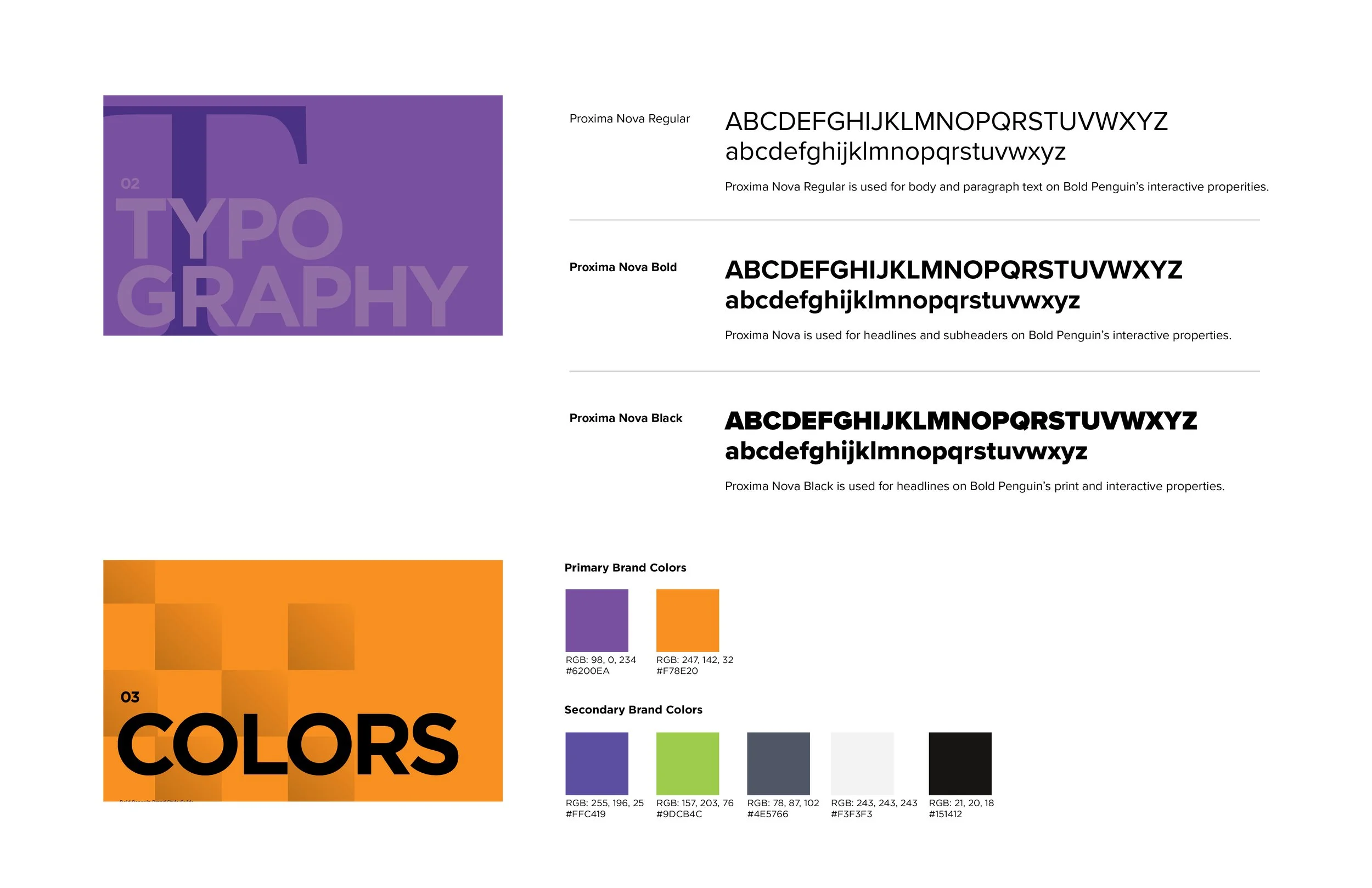 Style guide – Typography & color