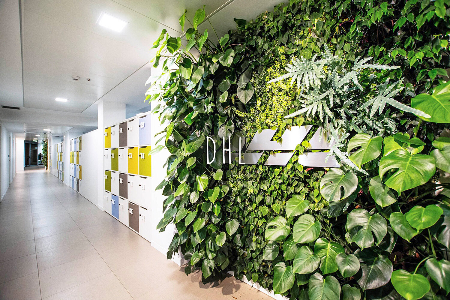 Living Wall, Vertical Garden, Green Wall, Indoor, Non-residential, DHL, Rome