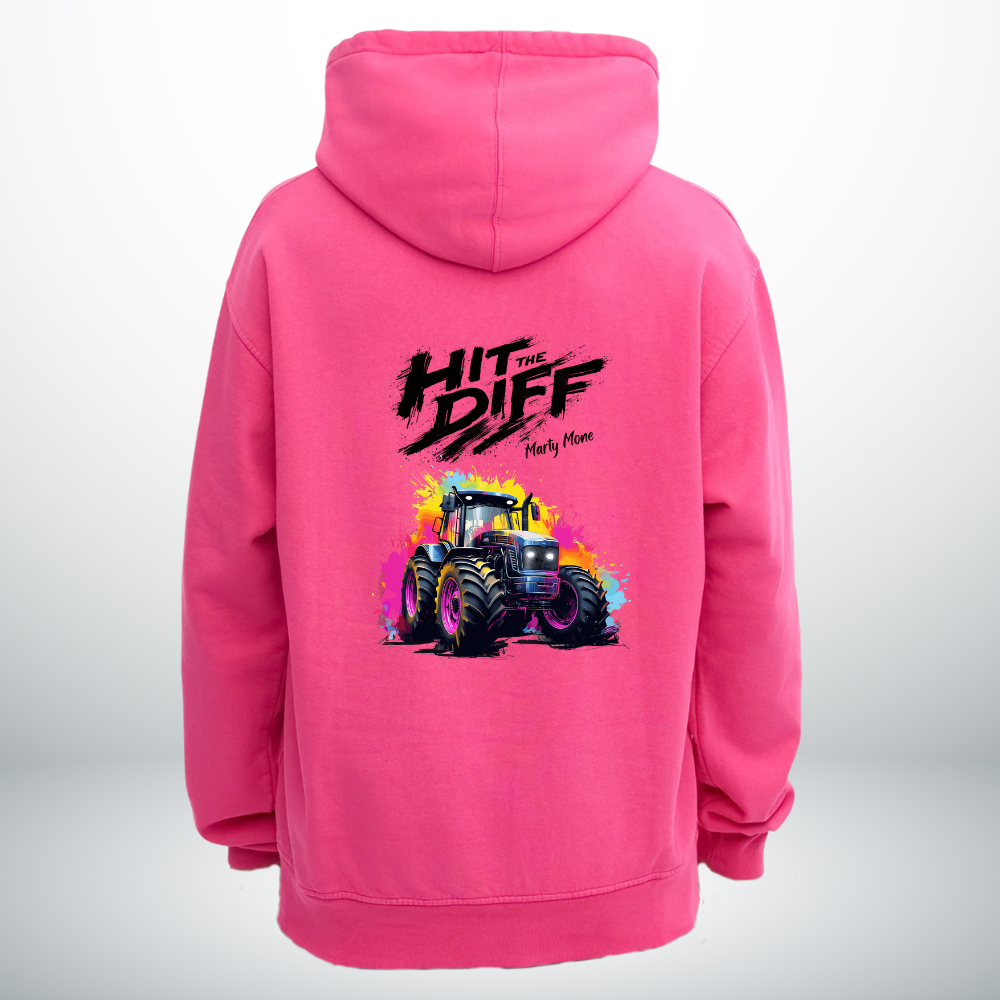 Website Pink Hit The Diff Hoodie Back.png