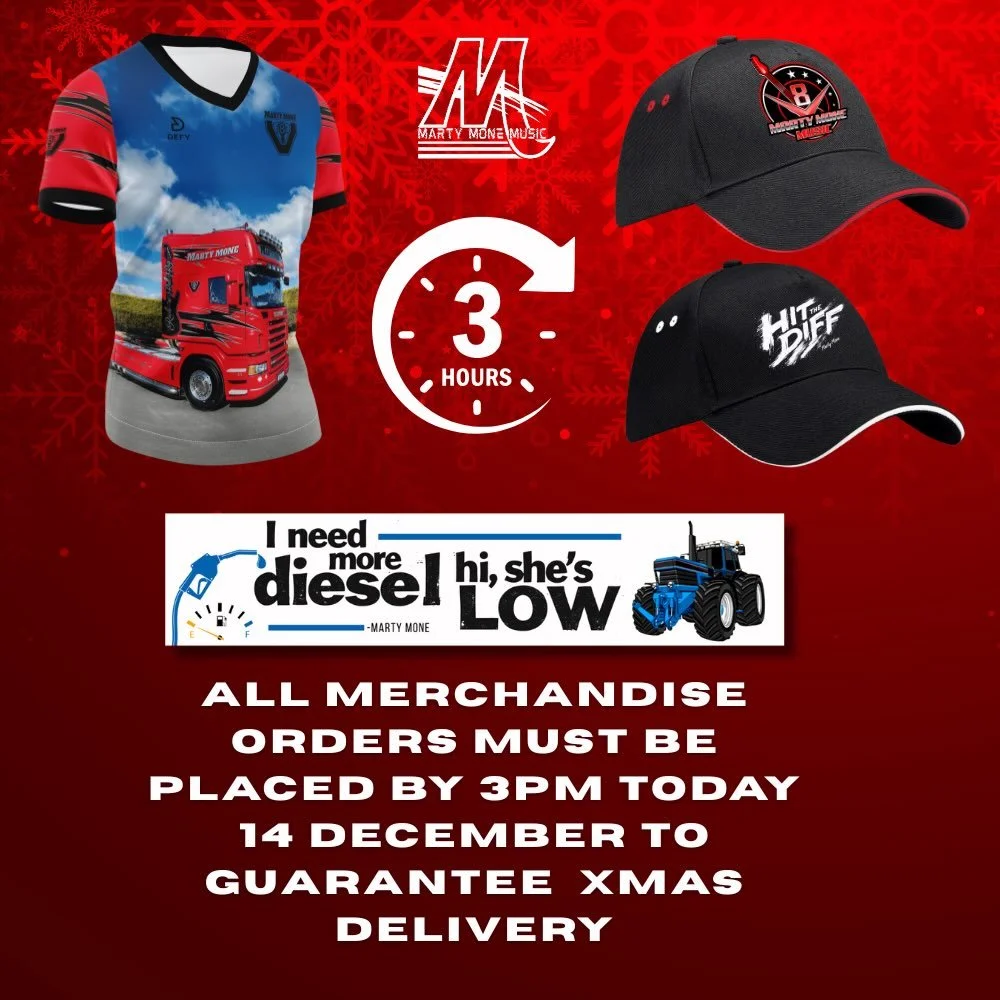 Just over 3 Hours Left for Guaranteed Christmas Delivery 🎄Shop Online Now 

www.martymonemusic.com/shop 

#martymone #merchandise #christmas