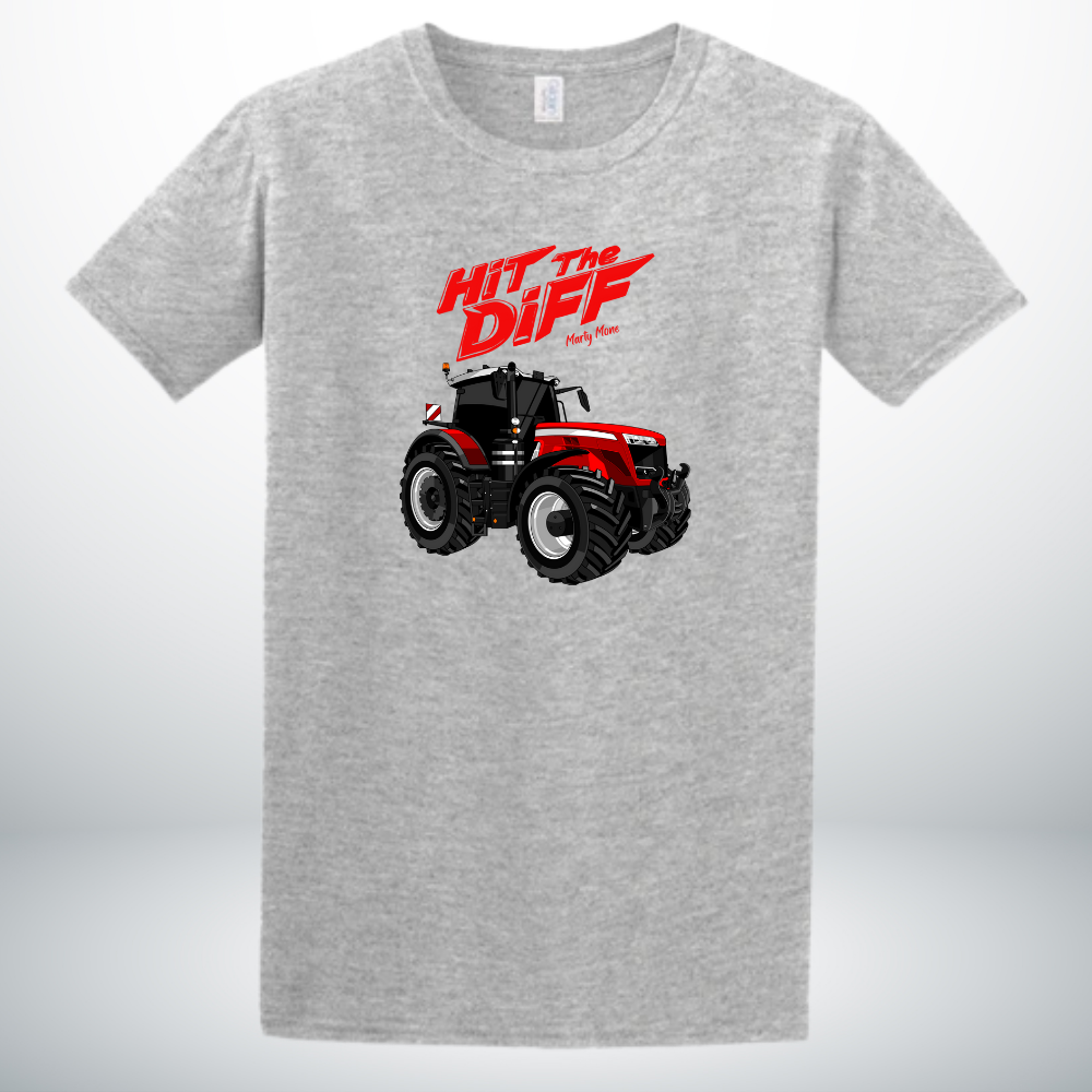 Big Red - Hit The Diff Grey T-Shirt