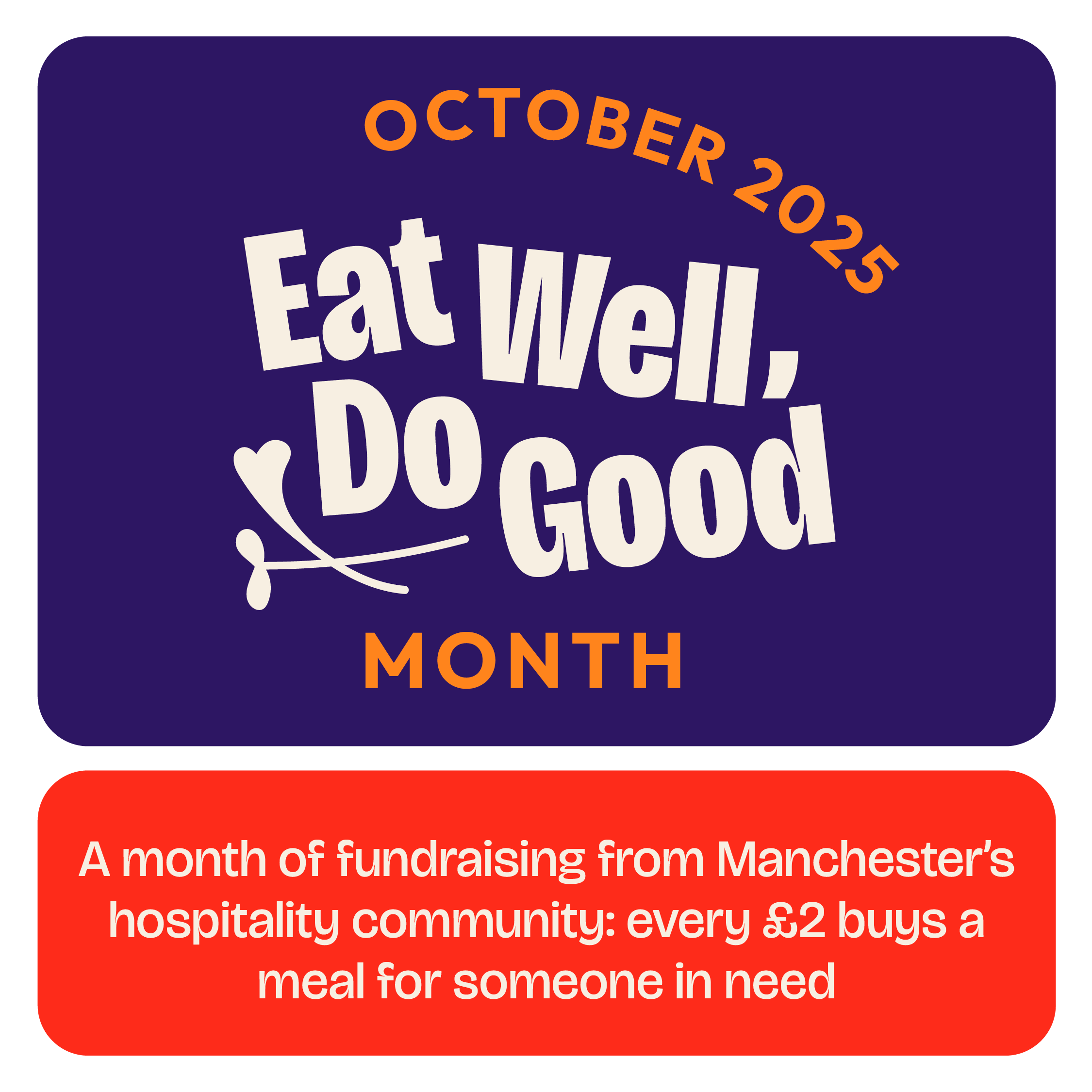 Eat Well, Do Good Month 2025. One month. One City. Thousands of meals.
