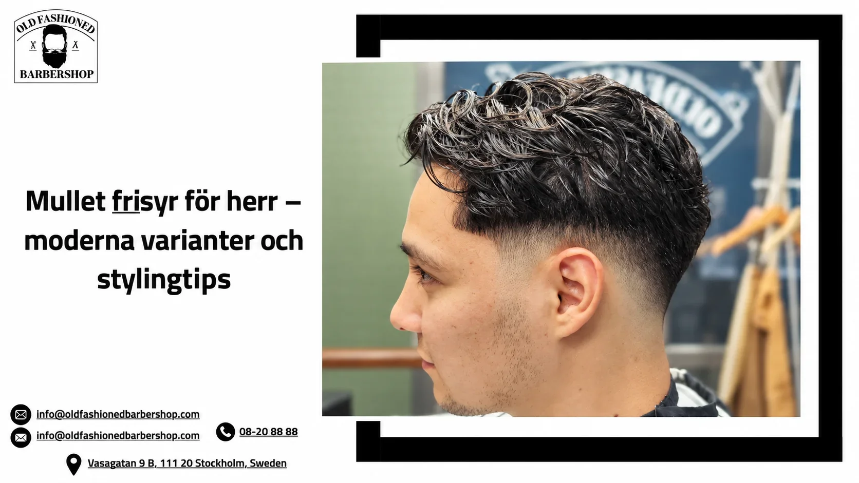 Mullet frisyr för herr