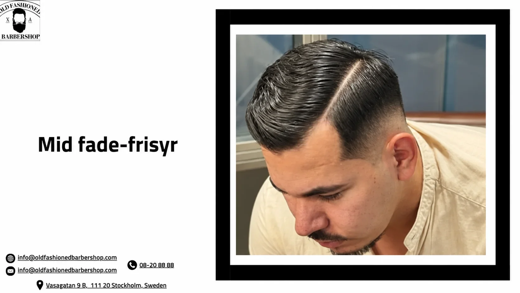 Mid fade-frisyr