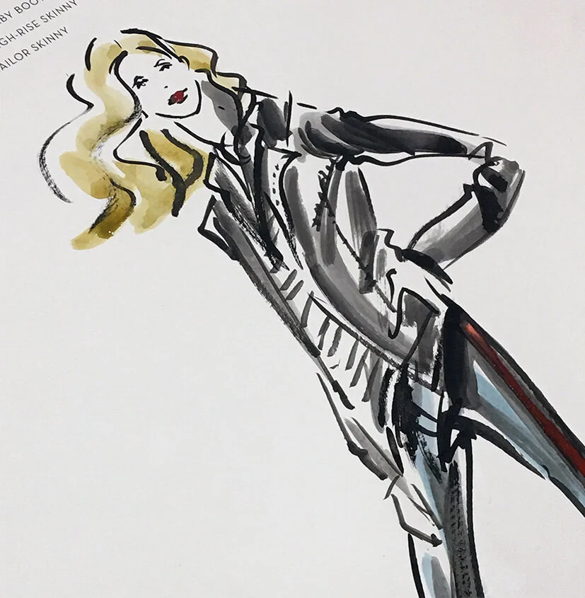 Live drawing by Mokshini at VB's SoHo store launch