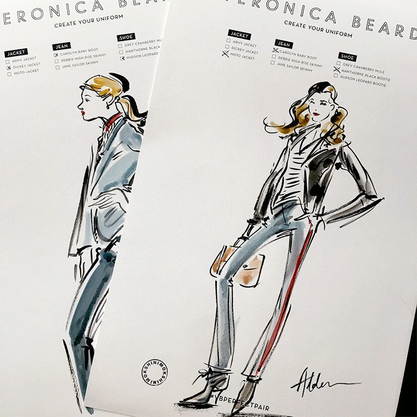 Live drawing by Mokshini at VB's SoHo store launch