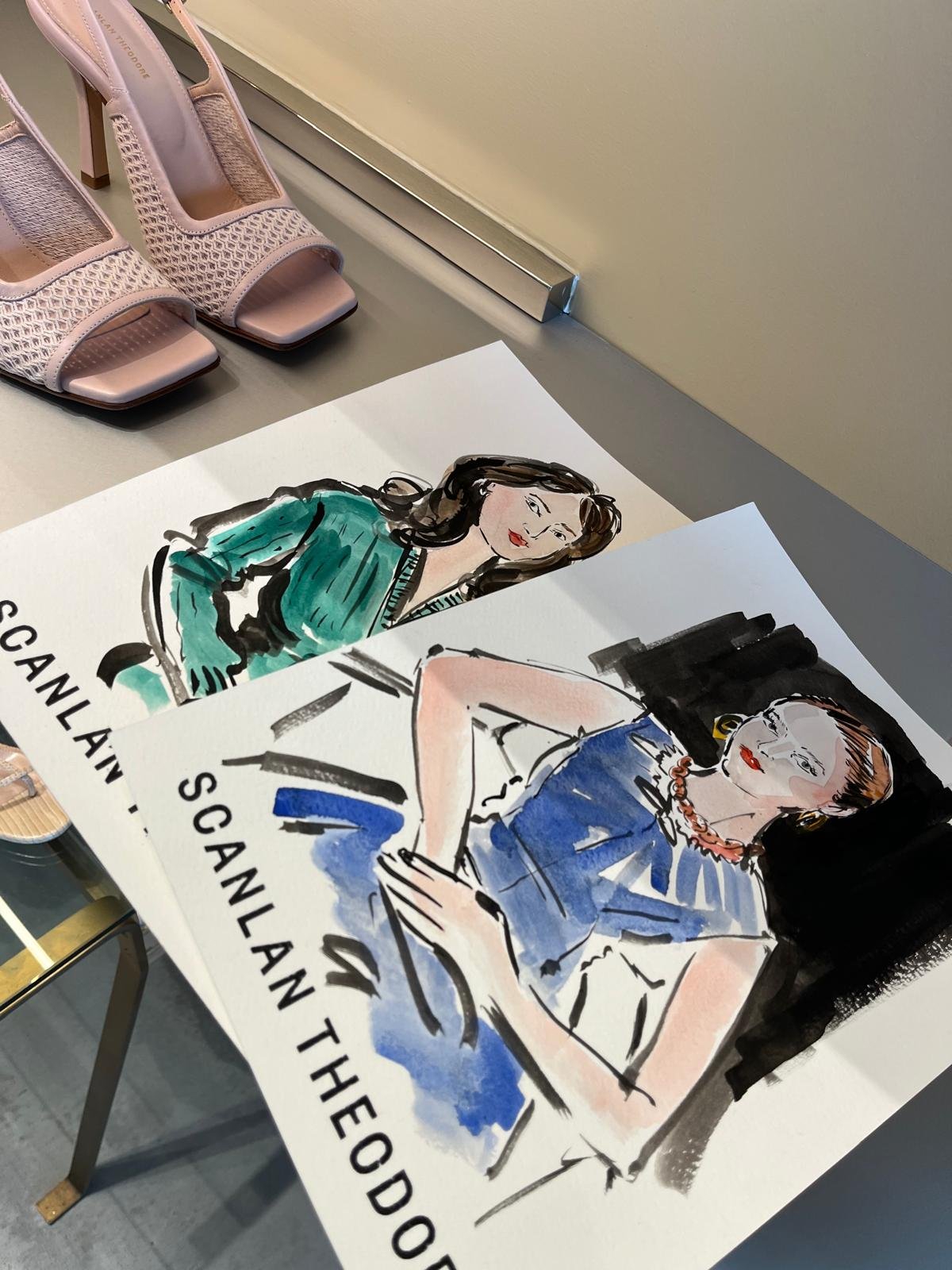 Close up of sketches