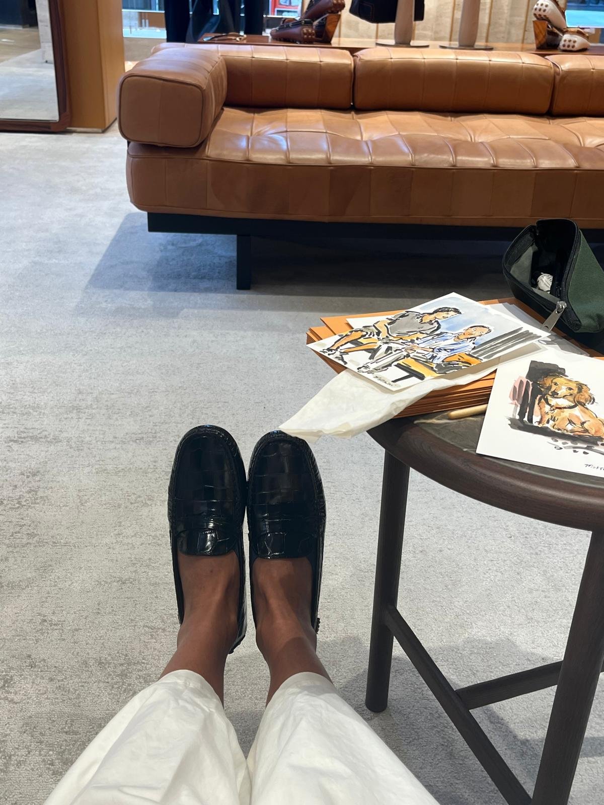 Mokshini in her new Tod's Gomminos