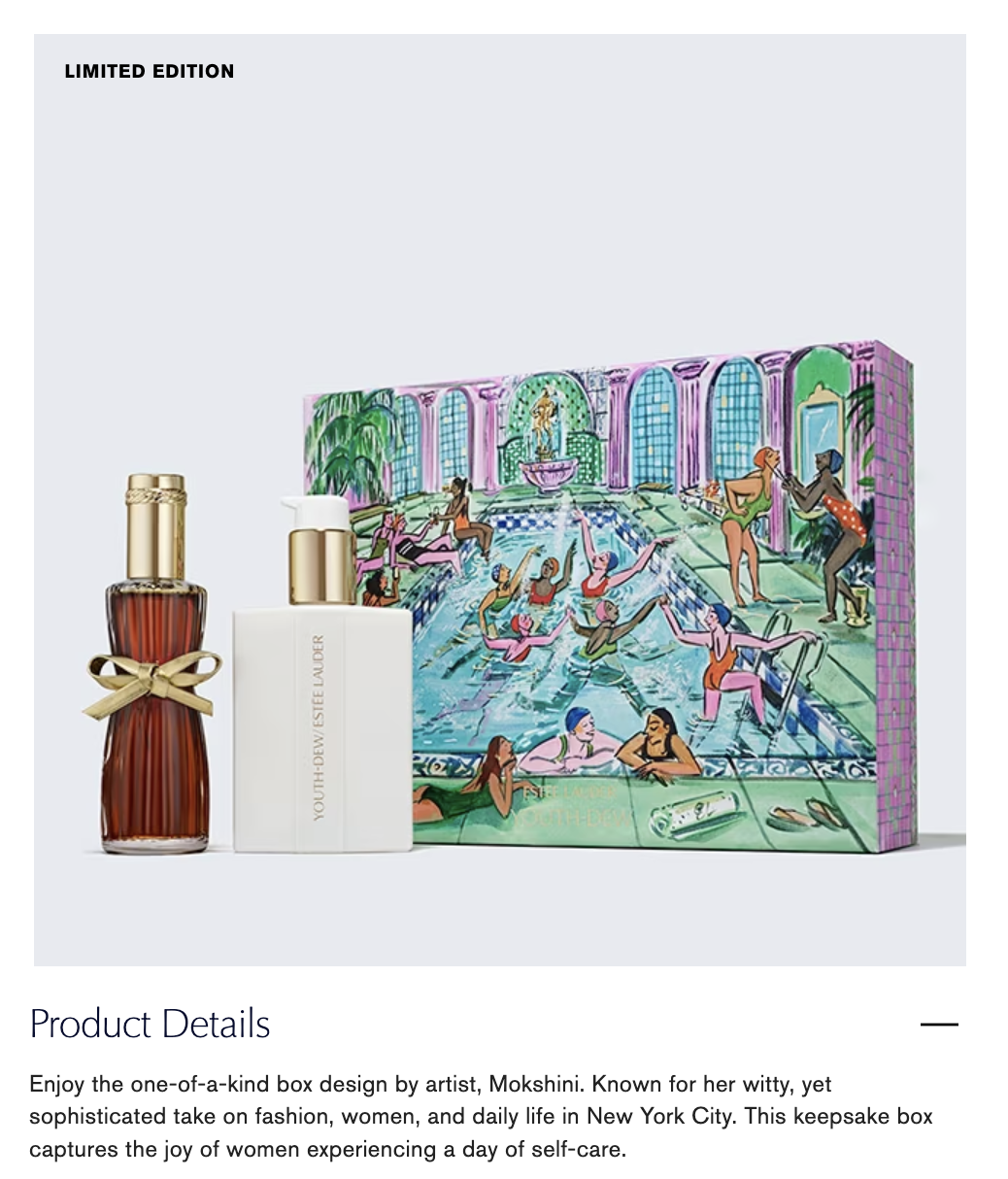 Estée lauder website feature