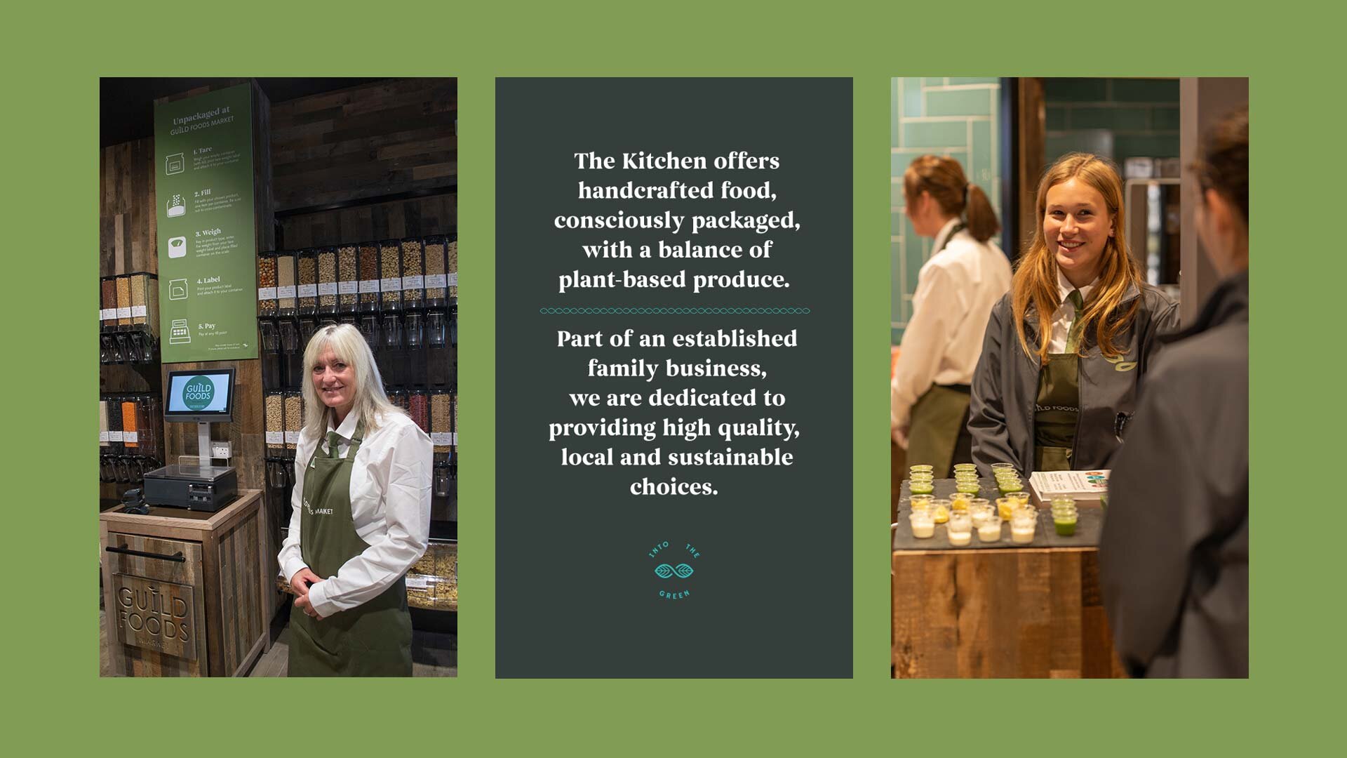 Guild Foods Market uniform & store signage