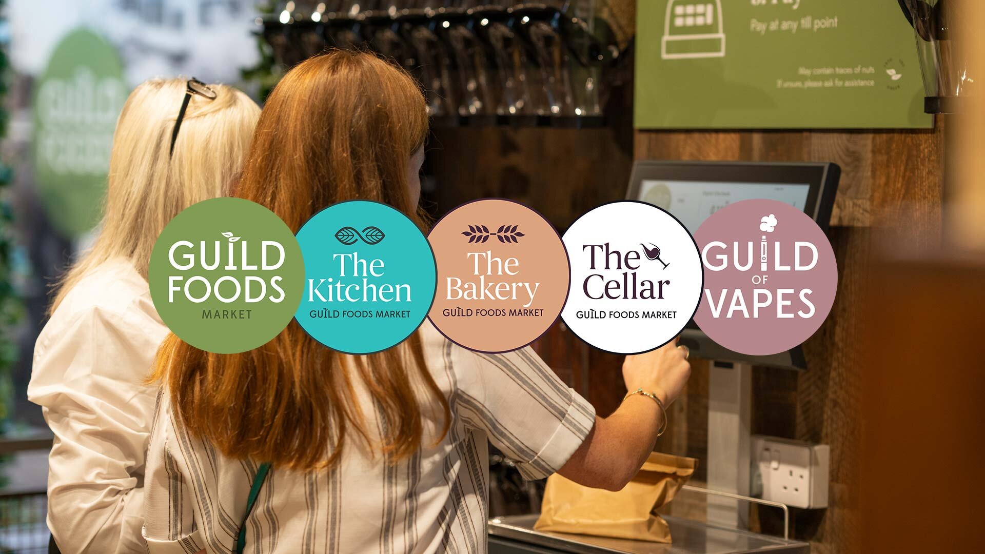 Guild Foods Market logos & store signage