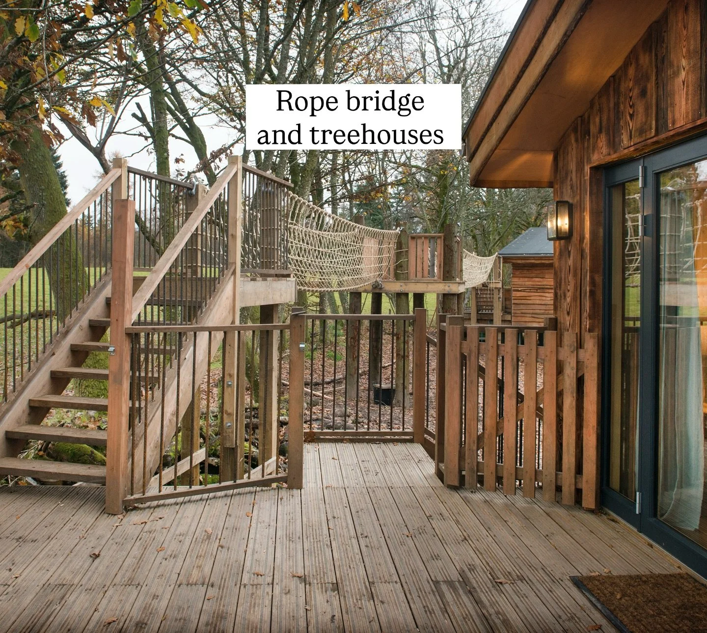 Flycatcher at Lanrick is connected to Willow Warbler, making these two a great choice for 2 families or groups travelling together. 

https://www.lanricktreehouses.co.uk/
We think this is a pretty unique feature. 

Have you stayed in either of these?