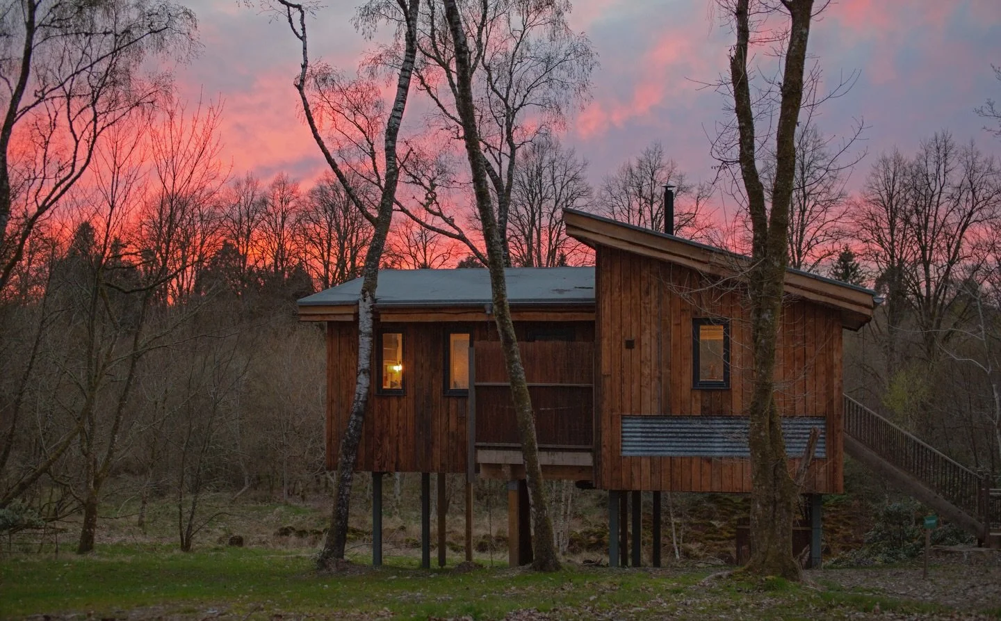 Sunset perfection and vibrant skies 
Our guests over new year have been treated to the best weather! 

https://www.lanricktreehouses.co.uk/