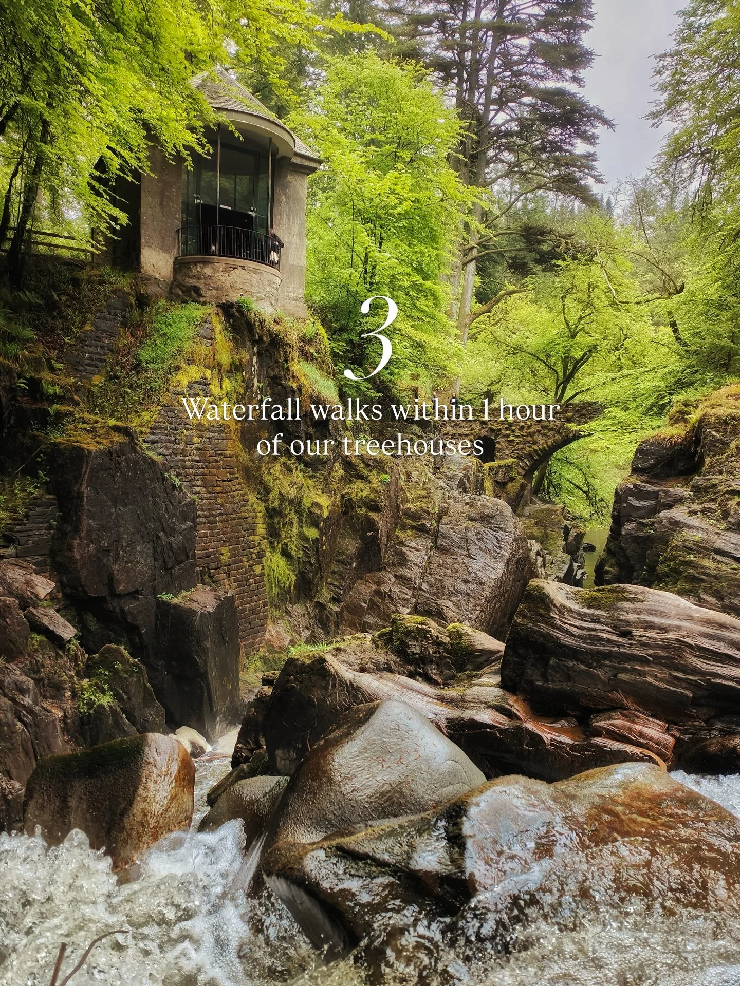 If you want a wee adventure during your stay with us, here are 3 lovely waterfall walks that are easy for the whole family 

1) The Hermitage - Dunkeld
Woodland trail that&rsquo;s easy for the whole family.

2) Alva Glen - Alva 
Woodland walk that yo