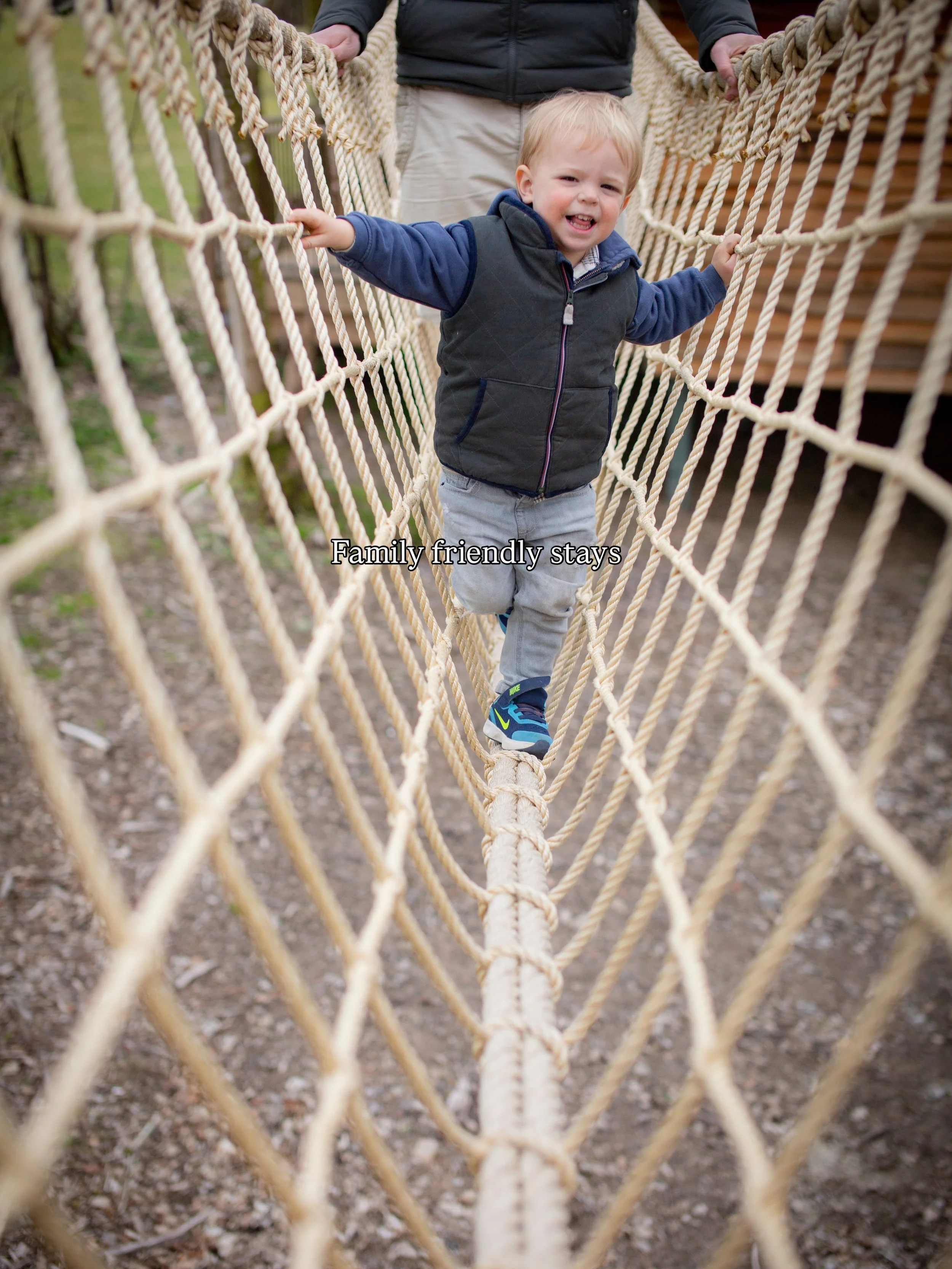 We are family friendly with plenty of adventures on site. Picnics by the river, fairy gardens and lots of space to run around
(And it&rsquo;s not just kids who love the rope bridge)

Make summer memories with us

https://www.lanricktreehouses.co.uk/