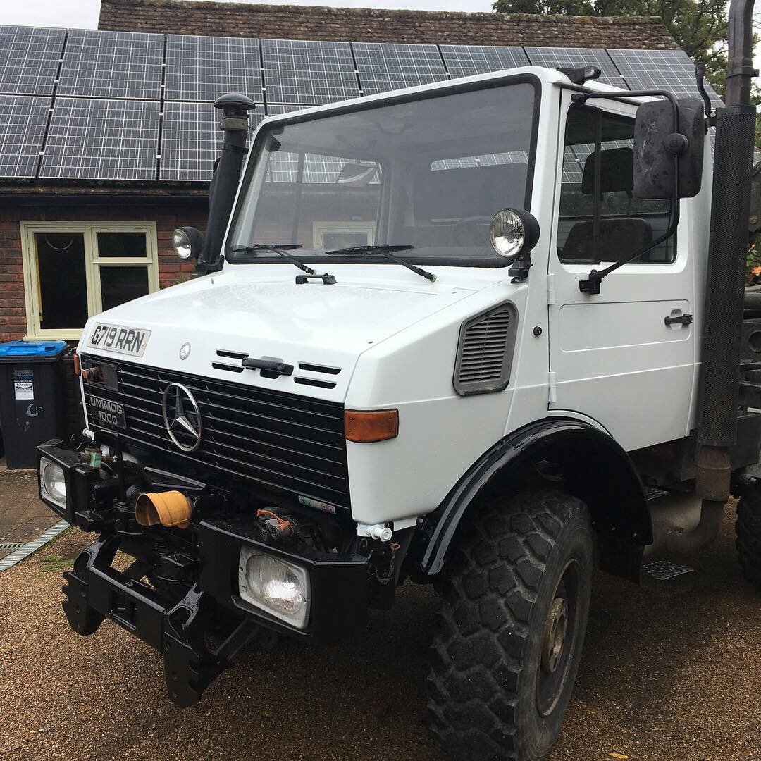 Look who&rsquo;s just had a new coat of paint?? Our Unimog is 32 years old and still going strong! Off to the sign writers shortly....