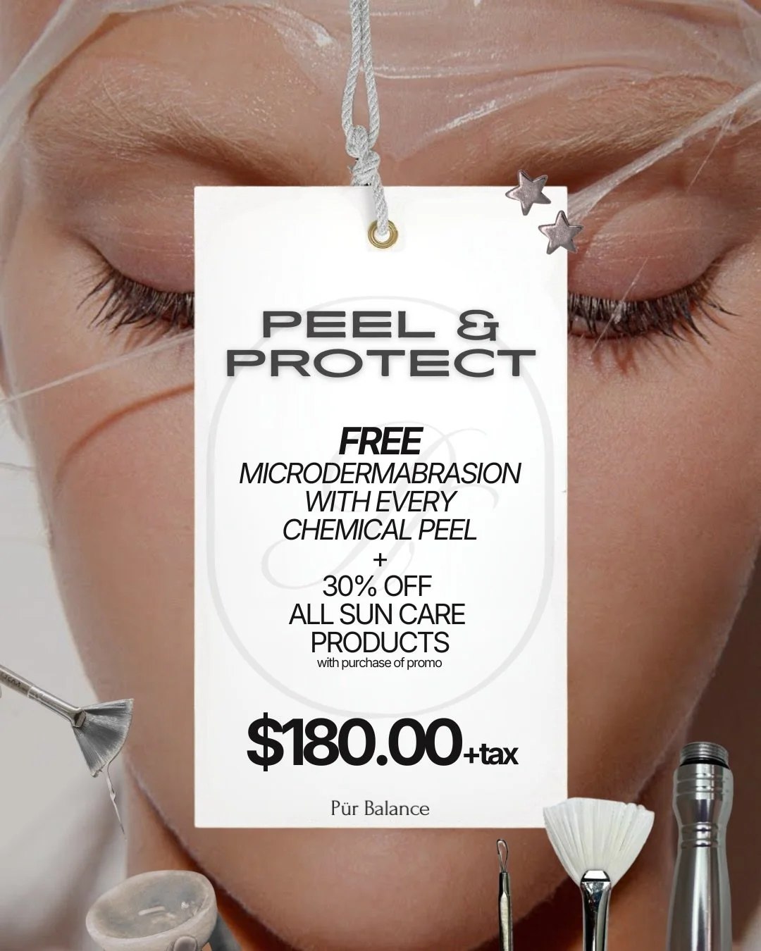 Peel + Protect Promo is HERE! 🌟

Receive a FREE microdermabrasion with every chemical peel + 30% off all sun care products with purchase of promo! 

🤍 $180.00 +tax
🗓️ Available now until MAY 31

This limited-time promo is designed to give you both