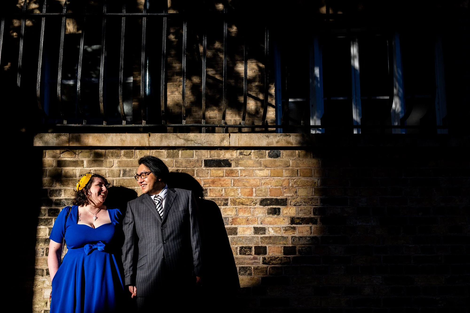 alternative wedding 50's wedding blended wedding sunset wedding shadows cambridge