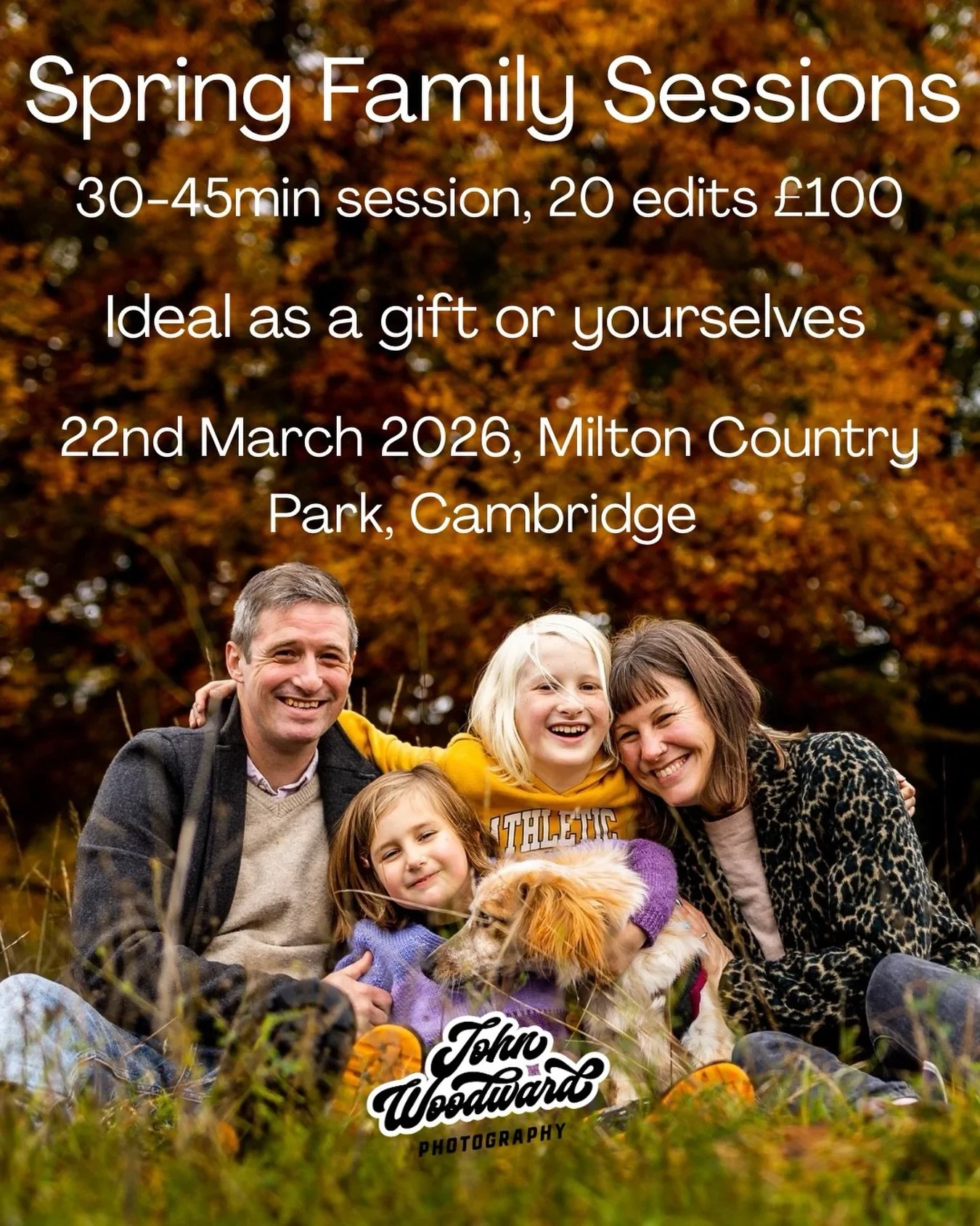 🌳THE ONE WITH THE FAMILIES🌳

Spring family sessions&hellip;&hellip;book now! 

I&rsquo;m going to be doing family sessions on Sunday March 22nd between 9am and 3pm to take advantage of hopefully a nice Spring and the worst of the weather gone! 

Id