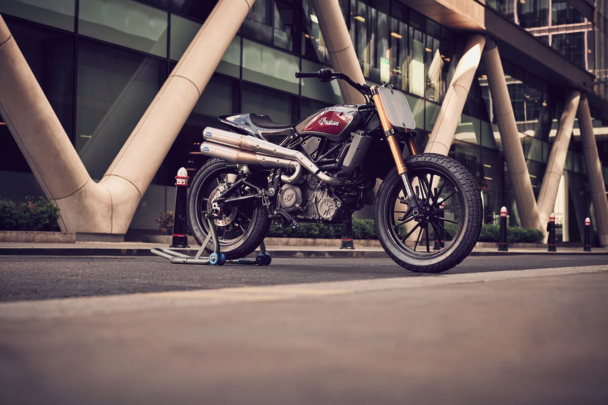 2019 Indian Motorcycle FTR 1200 Hooligan flat track, photographed by imagefactory studio - London based automotive and motorcycle photographer.