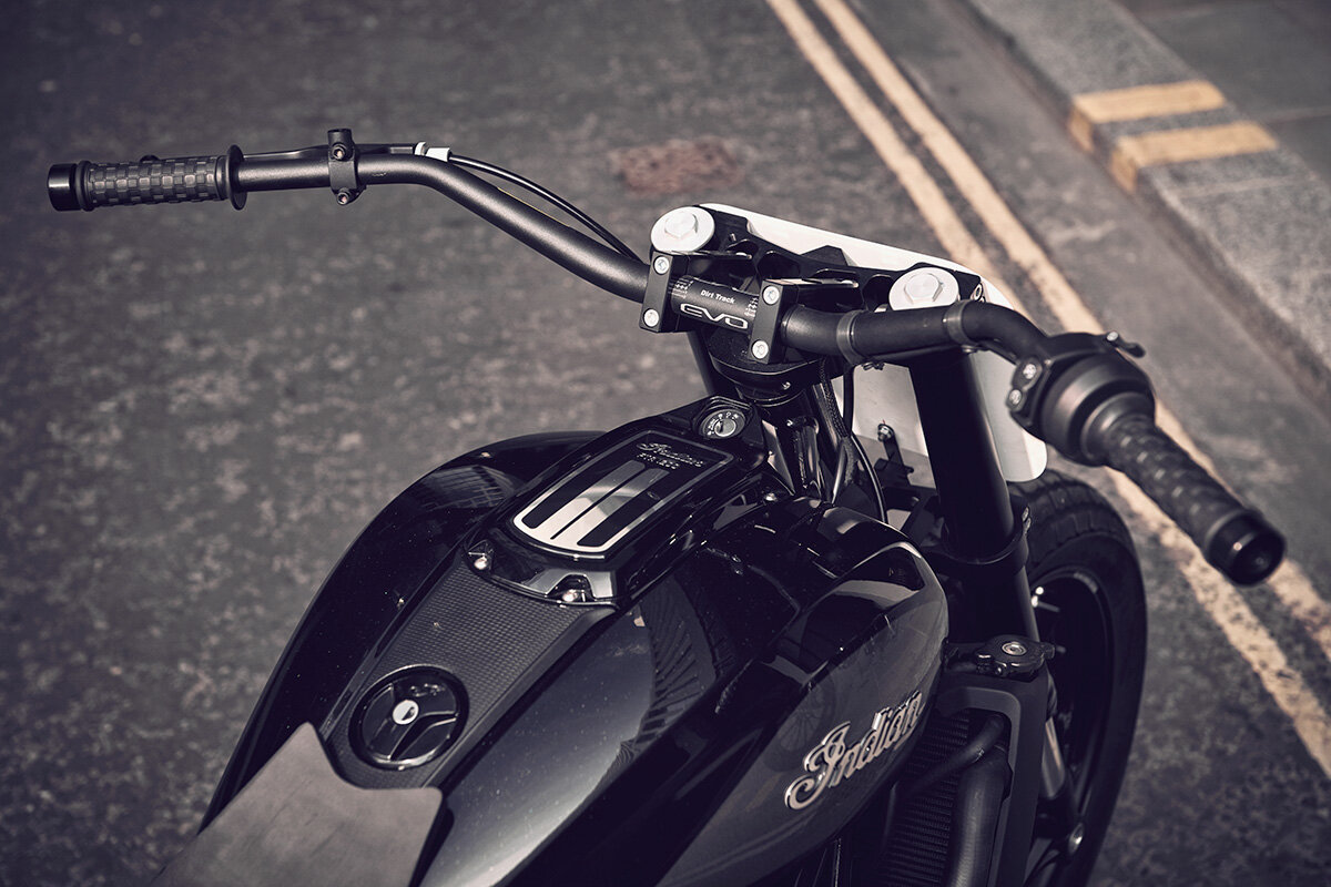 2019 Indian Motorcycle FTR 1200 Hooligan flat track, photographed by imagefactory studio - London based automotive and motorcycle photographer.