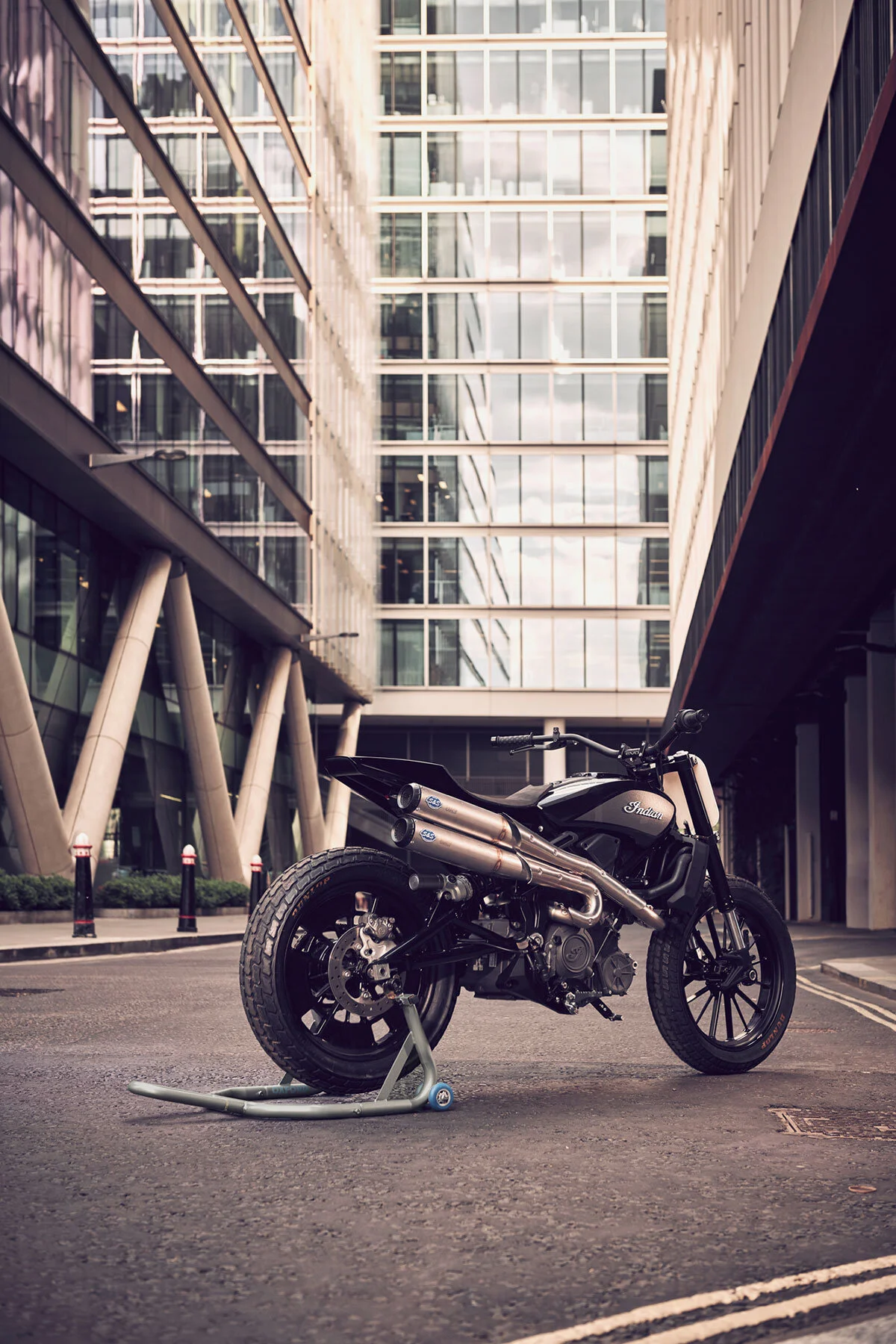 2019 Indian Motorcycle FTR 1200 Hooligan flat track, photographed by imagefactory studio - London based automotive and motorcycle photographer.
