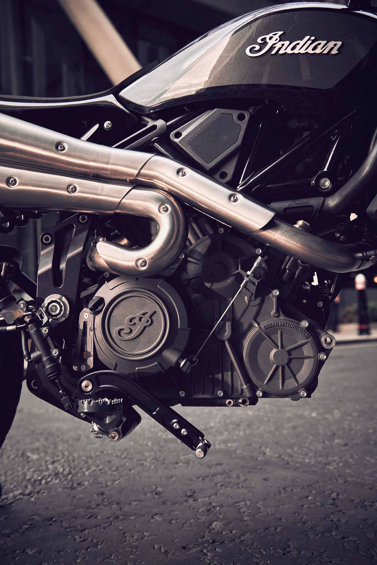 2019 Indian Motorcycle FTR 1200 Hooligan flat track, photographed by imagefactory studio - London based automotive and motorcycle photographer.