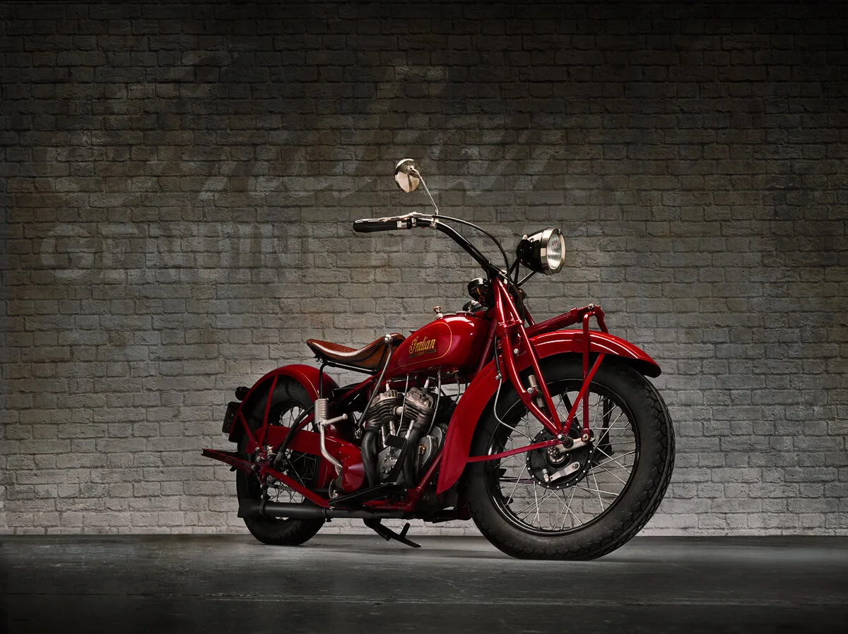 1929 Indian Motorcycle Scout 750, photographed by imagefactory studio - London based automotive and motorcycle photographer.