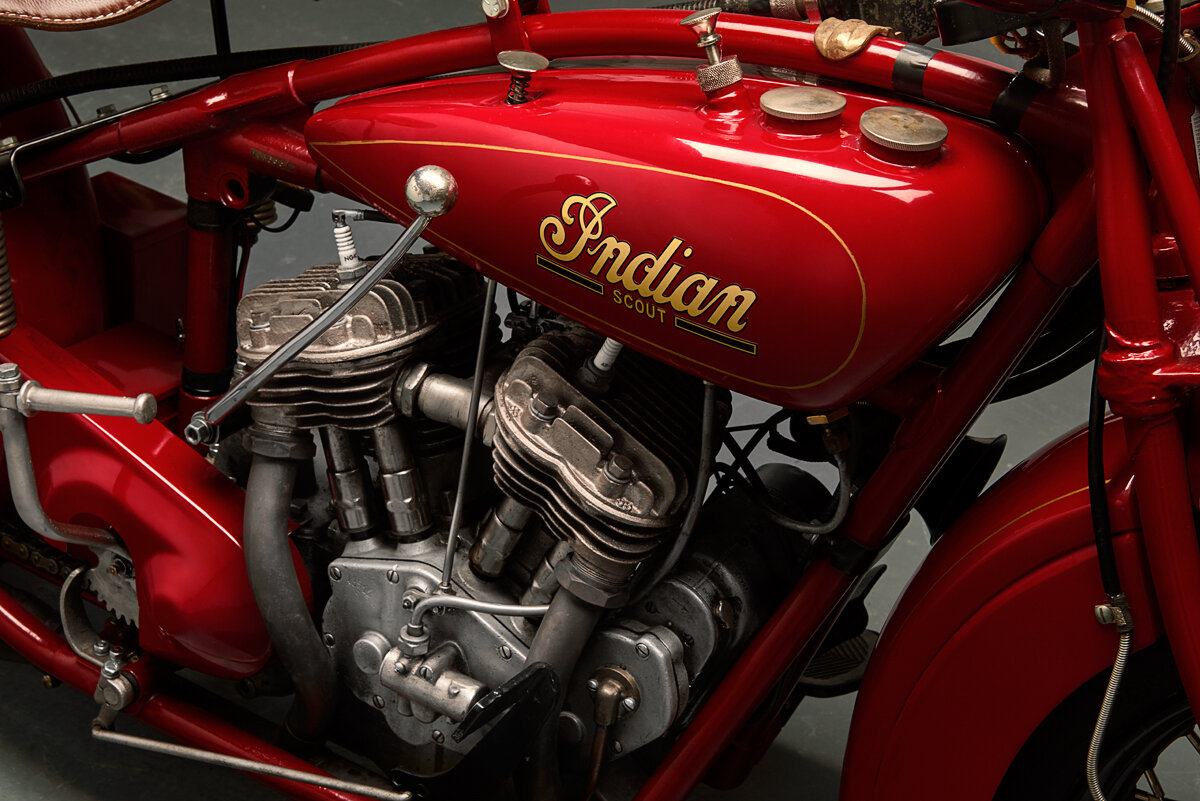 1929 Indian Motorcycle Scout 750, photographed by imagefactory studio - London based automotive and motorcycle photographer.