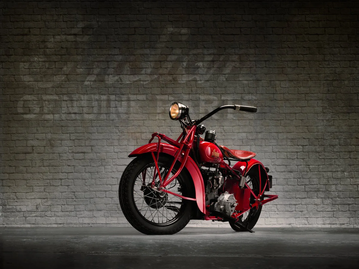 1929 Indian Motorcycle Scout 750, photographed by imagefactory studio - London based automotive and motorcycle photographer.