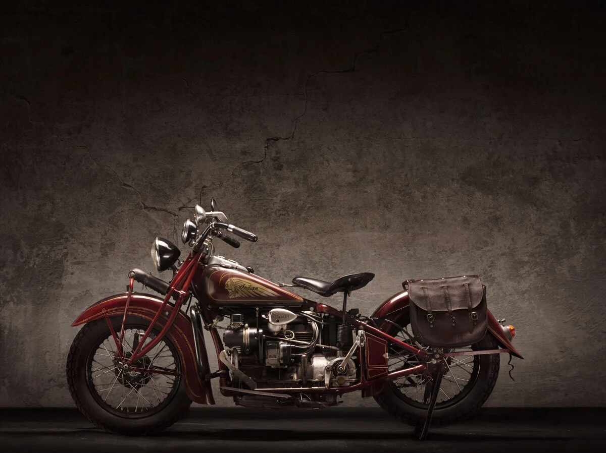 1938 Indian Motorcycle Four, photographed by imagefactory studio - London based automotive and motorcycle photographer