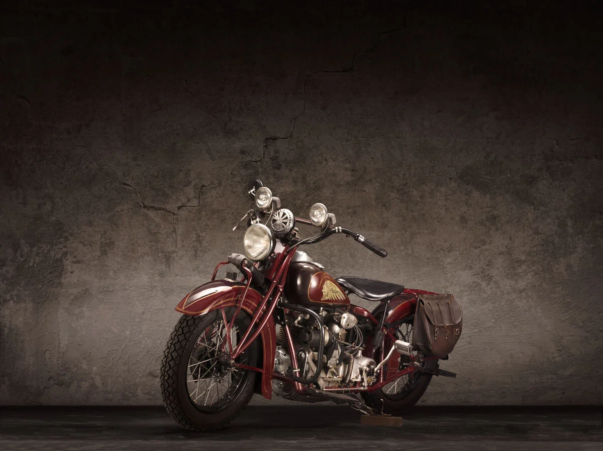1938 Indian Motorcycle Four, photographed by imagefactory studio - London based automotive and motorcycle photographer