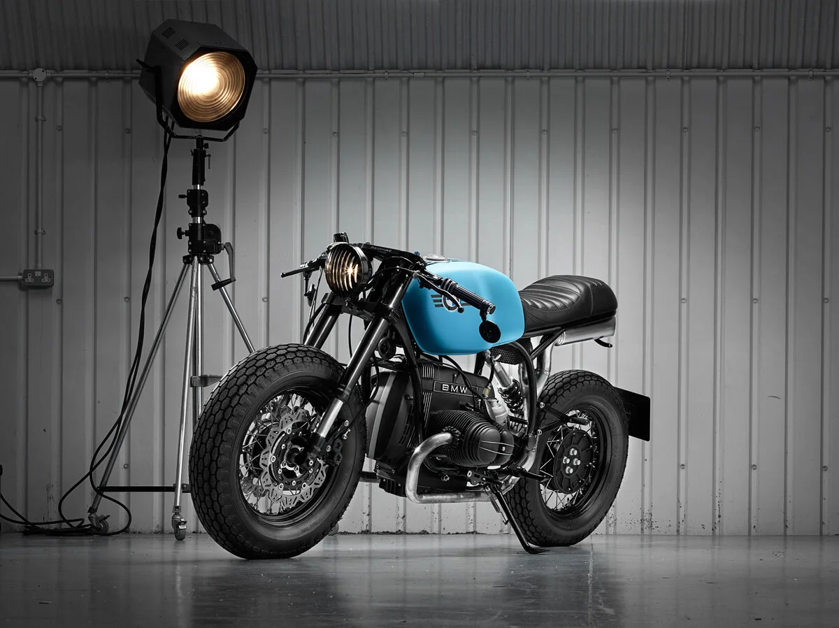1995 BMW R 100R / SINROJA R3, photographed by imagefactory studio, London based automotive and motorcycle photographer