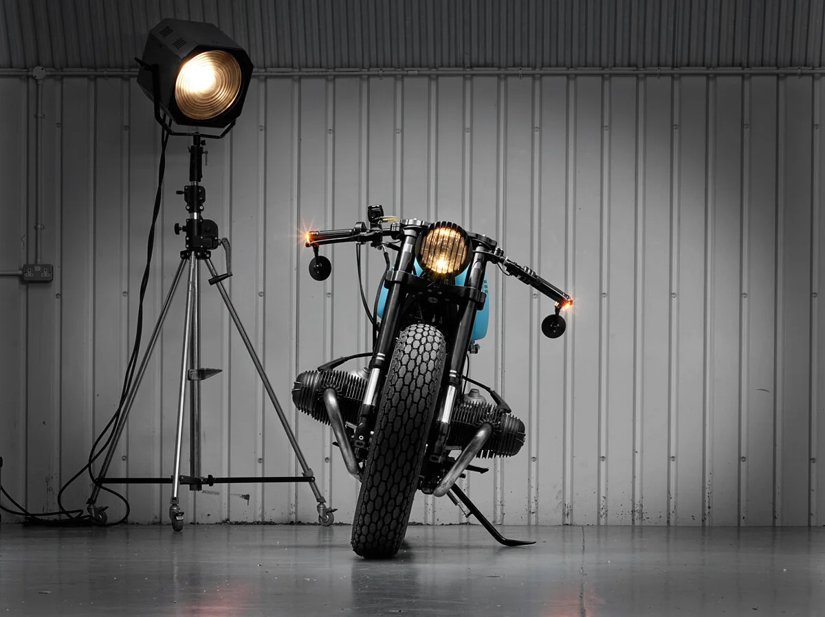 1995 BMW R 100R / SINROJA R3, photographed by imagefactory studio, London based automotive and motorcycle photographer