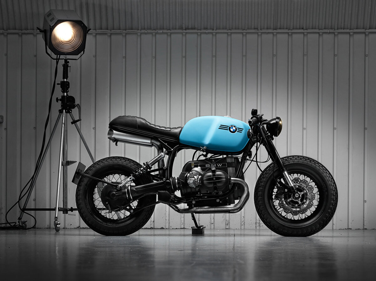 1995 BMW R 100R / SINROJA R3, photographed by imagefactory studio, London based automotive and motorcycle photographer