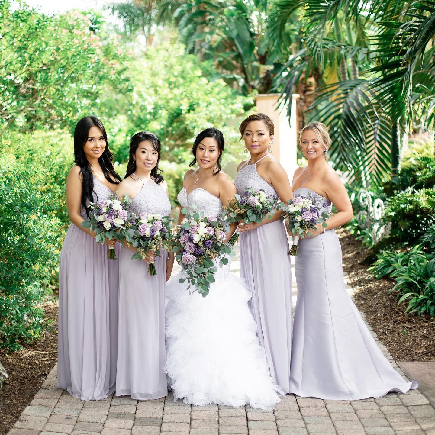 Pro tip on the bridesmaid dresses: No matter what you choose to have your bridesmaids wear (different colors, different neck lines, different body shapes) there is one thing that should be the same and that&rsquo;s the length of the dress. 

Same goe