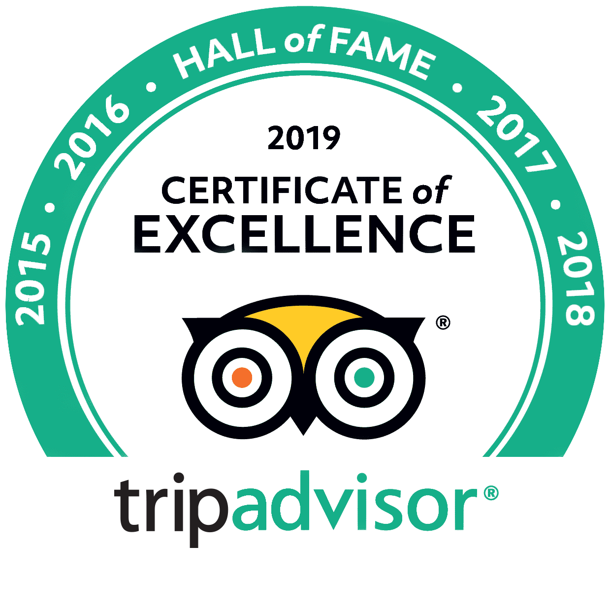 TripAdvisor Hall of Fame 2019