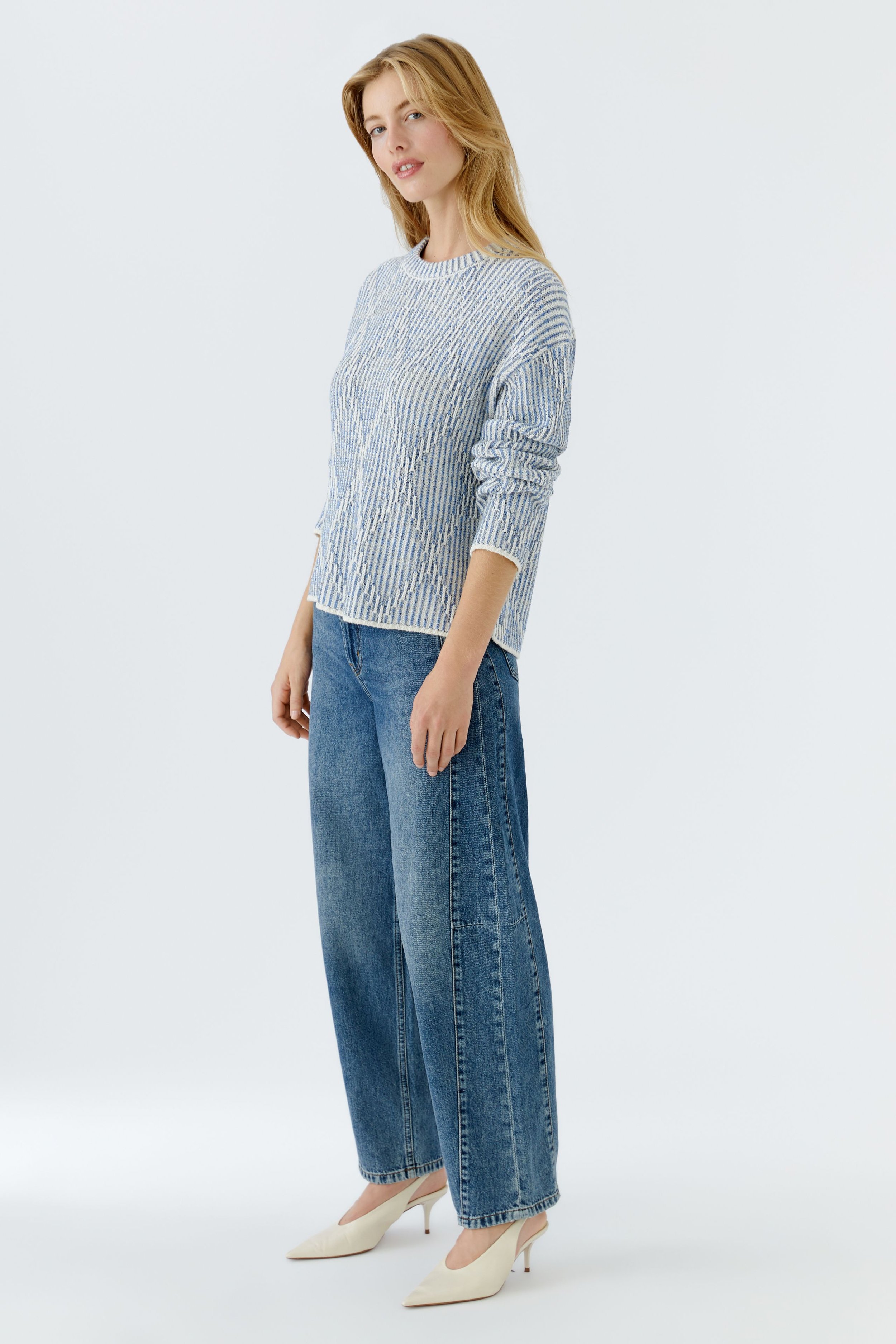 Cotton blend diamond sparkle sweater  95969  //  0521