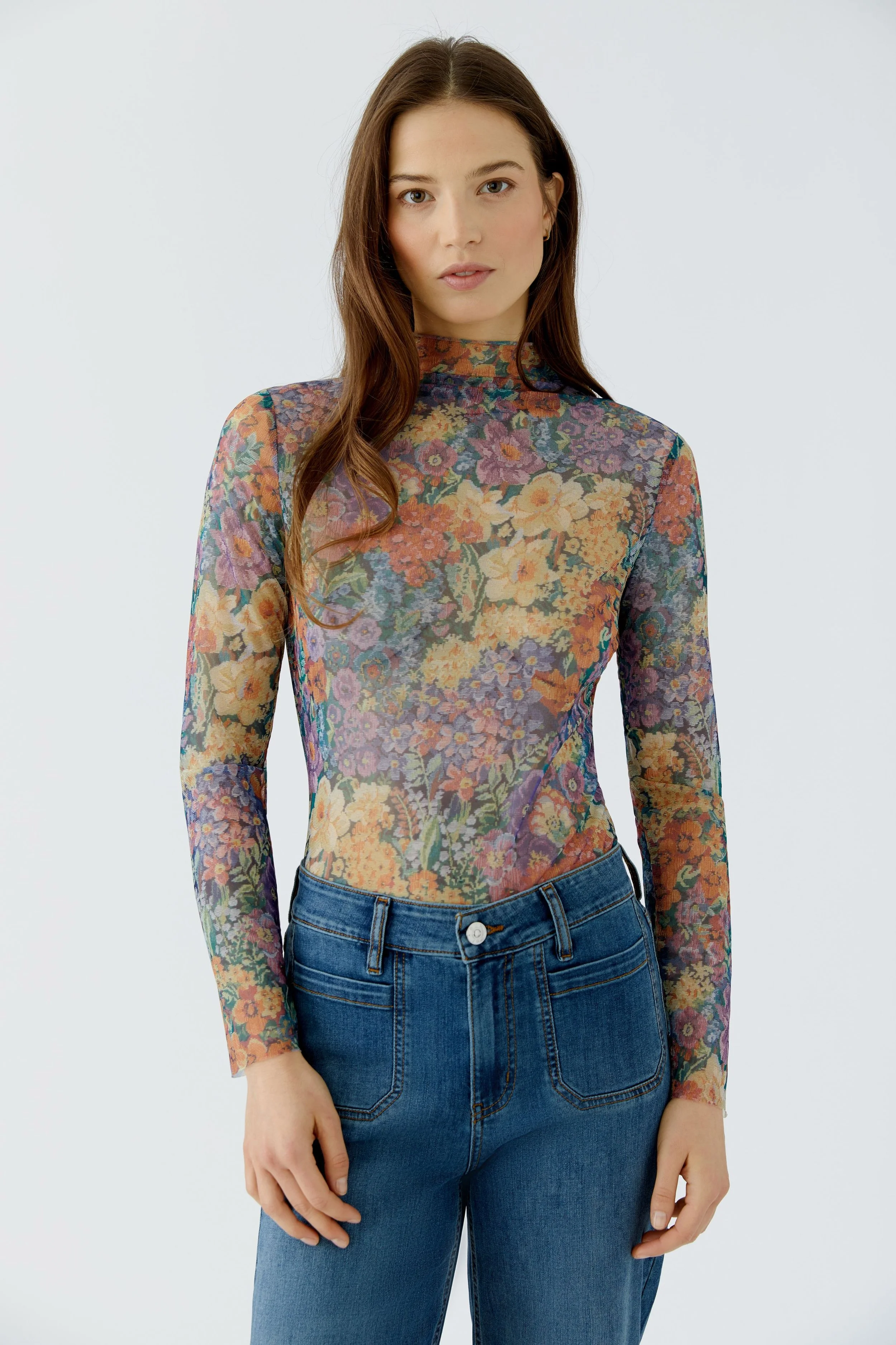 Floral Elegance Sheer Top  99052  //  0899